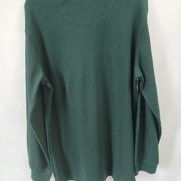 Weatherproof Vintage Men’s Thermal Crewneck Sweatshirt Pine Green Size XL NWT - Picture 4 of 5